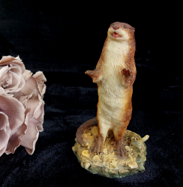 Country Artists Otter Signed Victor Griffiths Figurine Wildlife Sculpture 7in de1