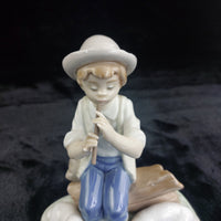 Thumbnail for NAO Lladro by 1987 Figurine Boy Flute & Dogs 7