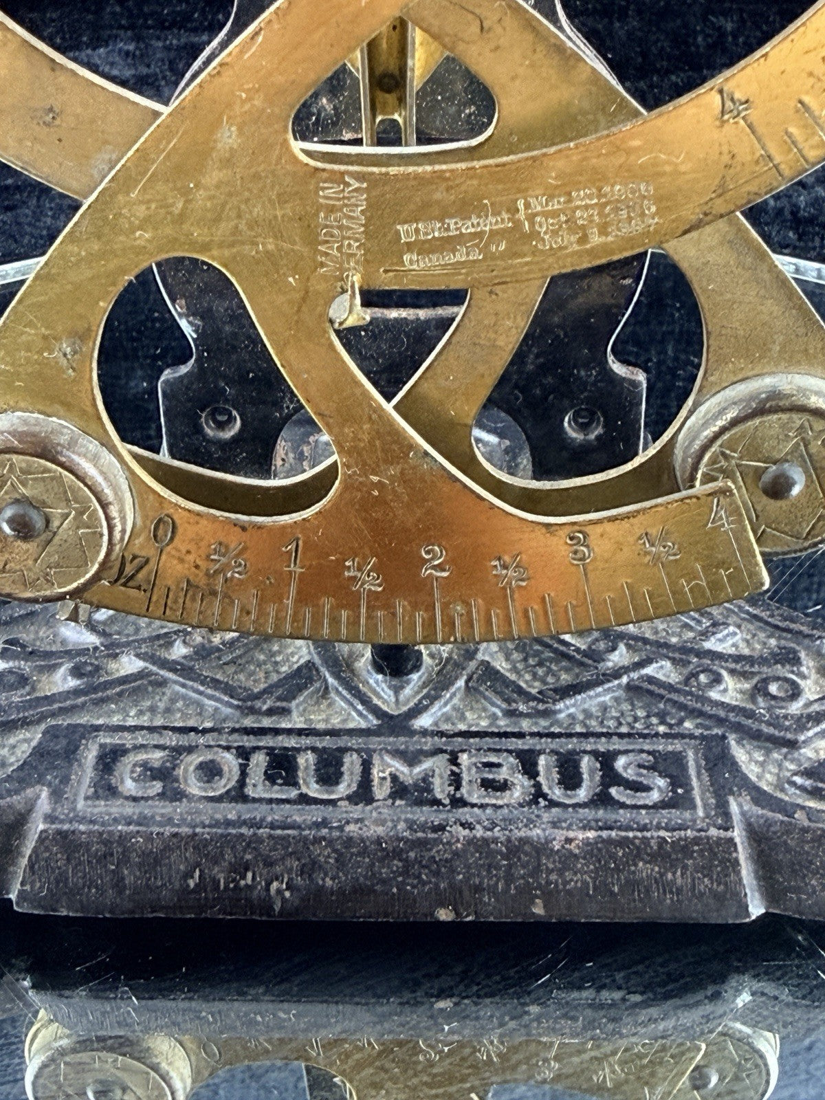 Columbus Antique Scale Postal Germany 1906 Brass & Cast Iron Balance Weighing18