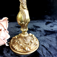 Thumbnail for Antique style Brass Baroque Table Lamp, 14 in, see the pictures Gold4