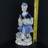 Thumbnail for Vintage Porcelain Foreign Lady Musician Figurine 6.5