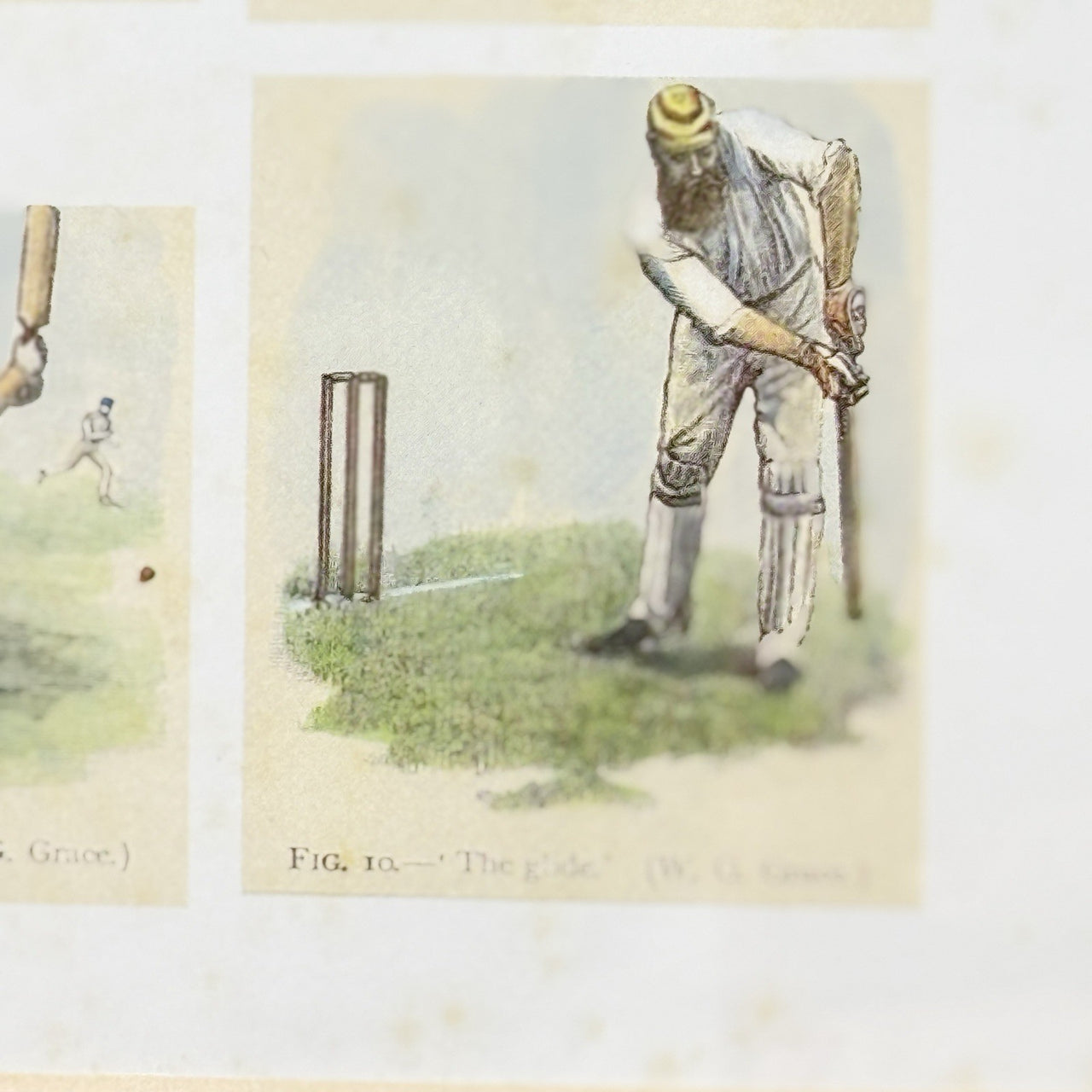 Lucien Caught Davis at Wicket Cricket Framed Print W.G. Grace Technique Scenes.6