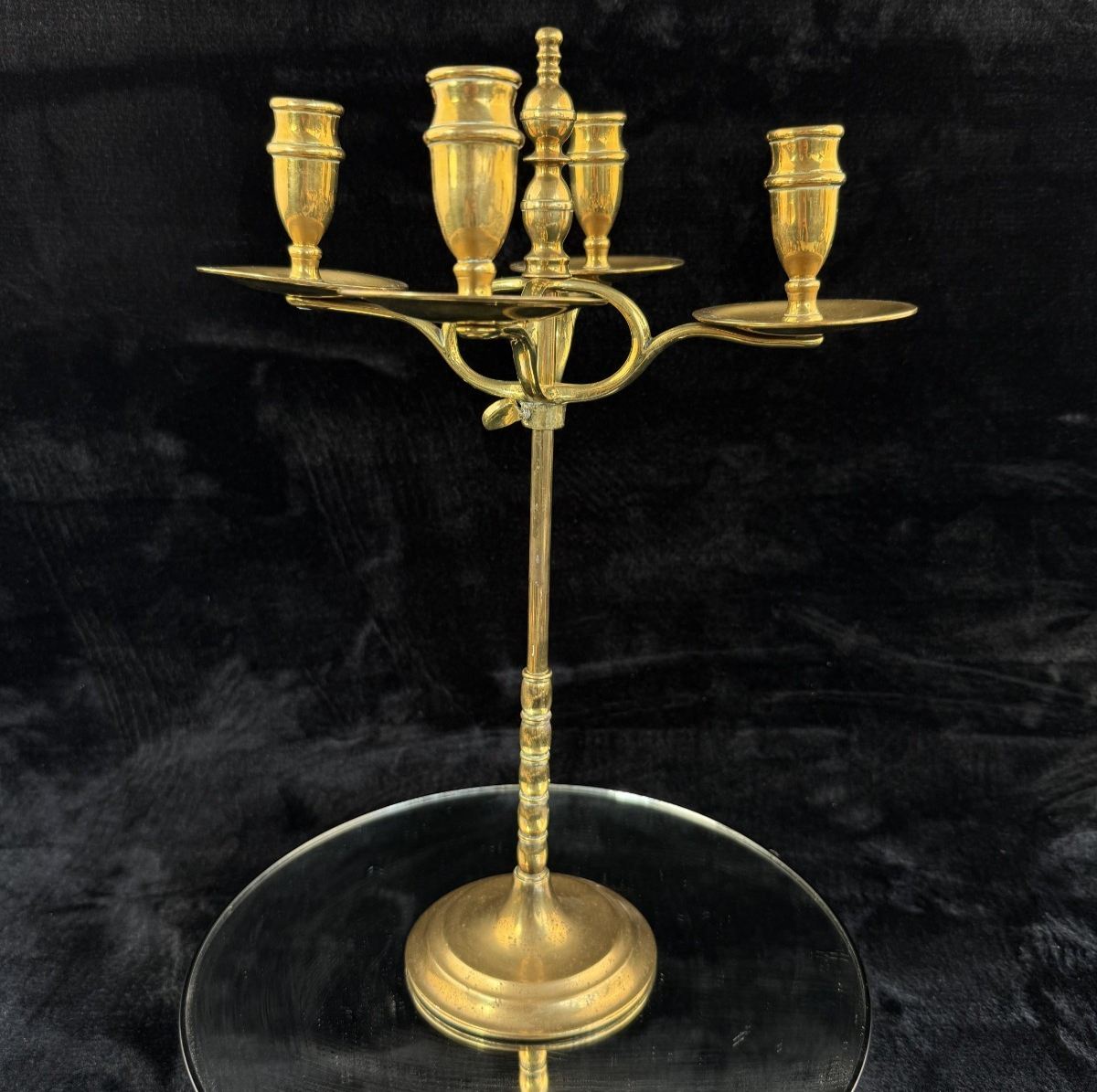 Vintage Brass Candelabra  Four Arm Candlestick Holder2