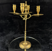 Thumbnail for Vintage Brass Candelabra  Four Arm Candlestick Holder2