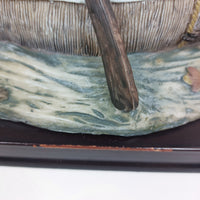 Thumbnail for Academy Native American Canoe Sculpture Figurine Collectible 6.5