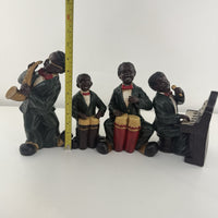 Thumbnail for Ceramic Jazz Musician Figurine Set Of 4 See The Pics African American Band Pair15
