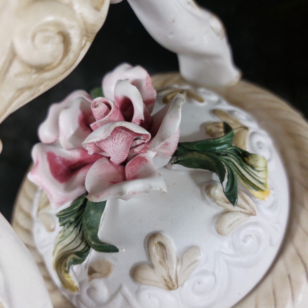 Rare Capodimonte Italian Porcelain Teapot – Floral Rococo Style Tea Pot gift14