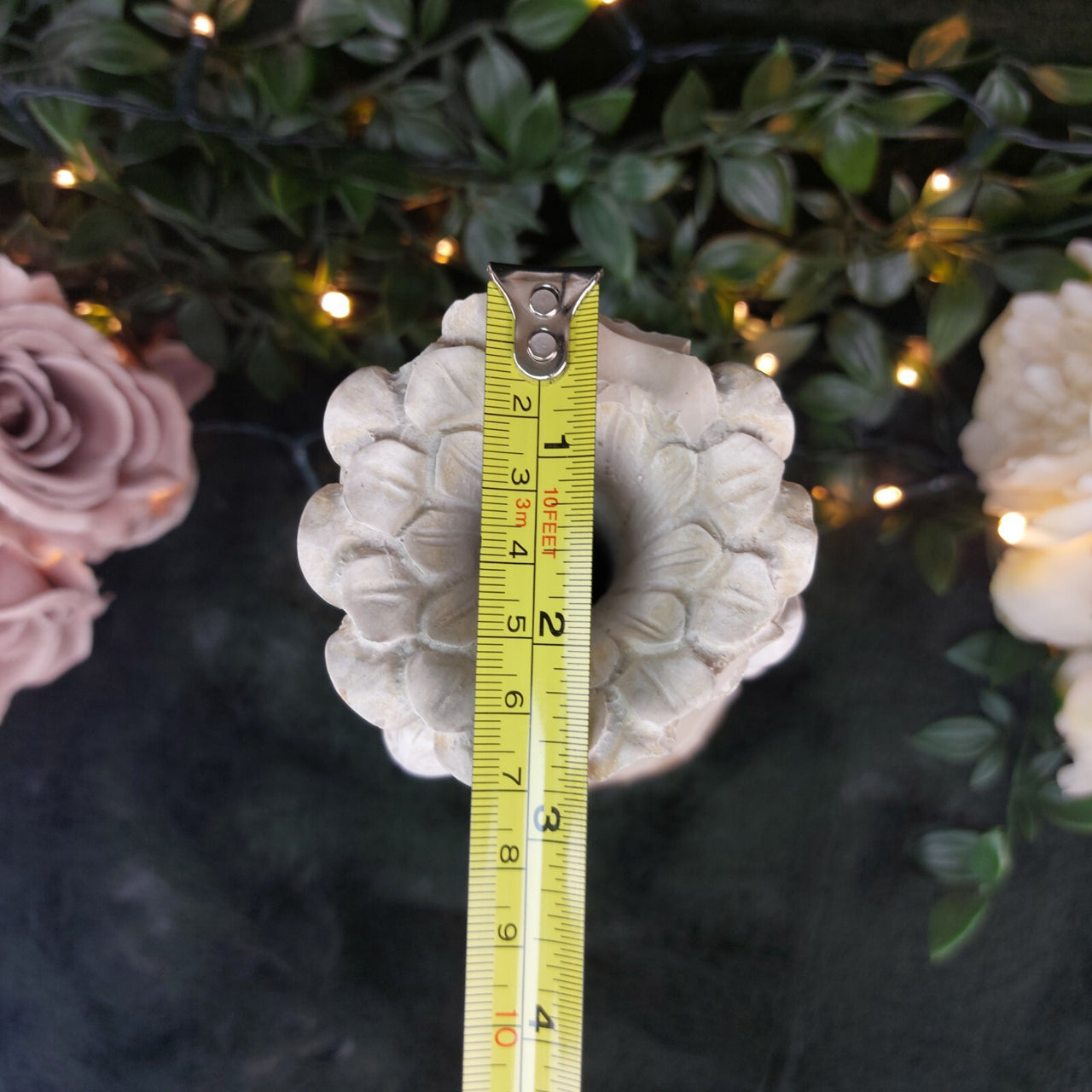 Vintage Hindu Temple Dancer Sculpture Vase – Ornate Goddess Figurine, Damaged6