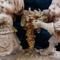 Thumbnail for 1980 Giuseppe Armani kids Figurine - Children with Grapes & Wheat resin decor8