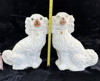 Thumbnail for Antique Porcelain Staffordshire King Charles Spaniel Figurine Pair Victorian dec4