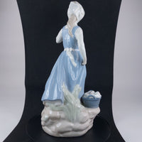 Thumbnail for Nadal Rare, collectable Lady with Basket & Bird Figurine see pictures. 28 c.4