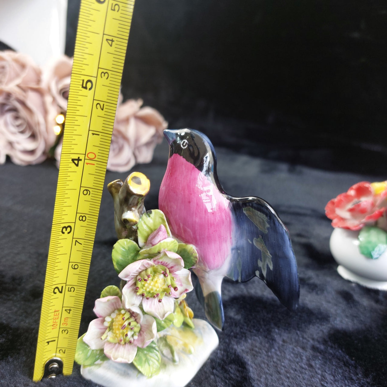 Royal Adderley Bullfinch Floral Figurines Lot – Chips Acceptable England Bone Ch18