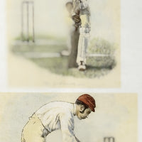 Thumbnail for Lucien Davis Cricket Art Print Framed 19thC Illustrations Sport Scene Technique 5