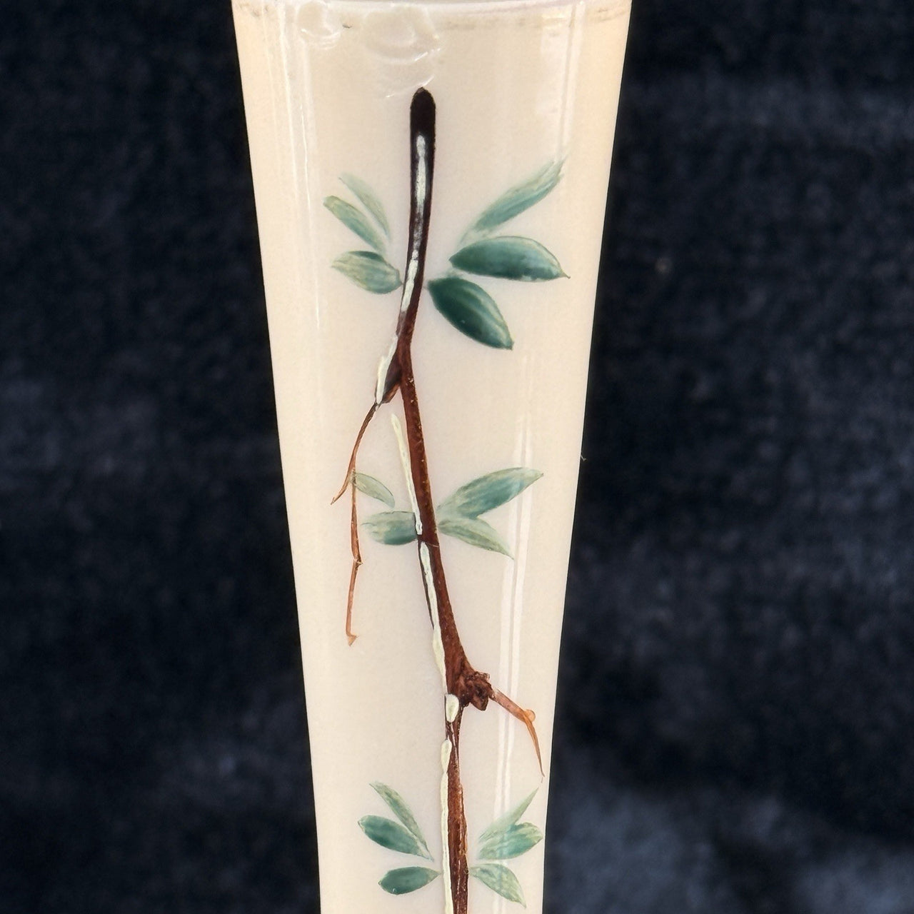 Milk Antique Porcelain Bud Vase Floral Branch Art Nouveau Style decor China4