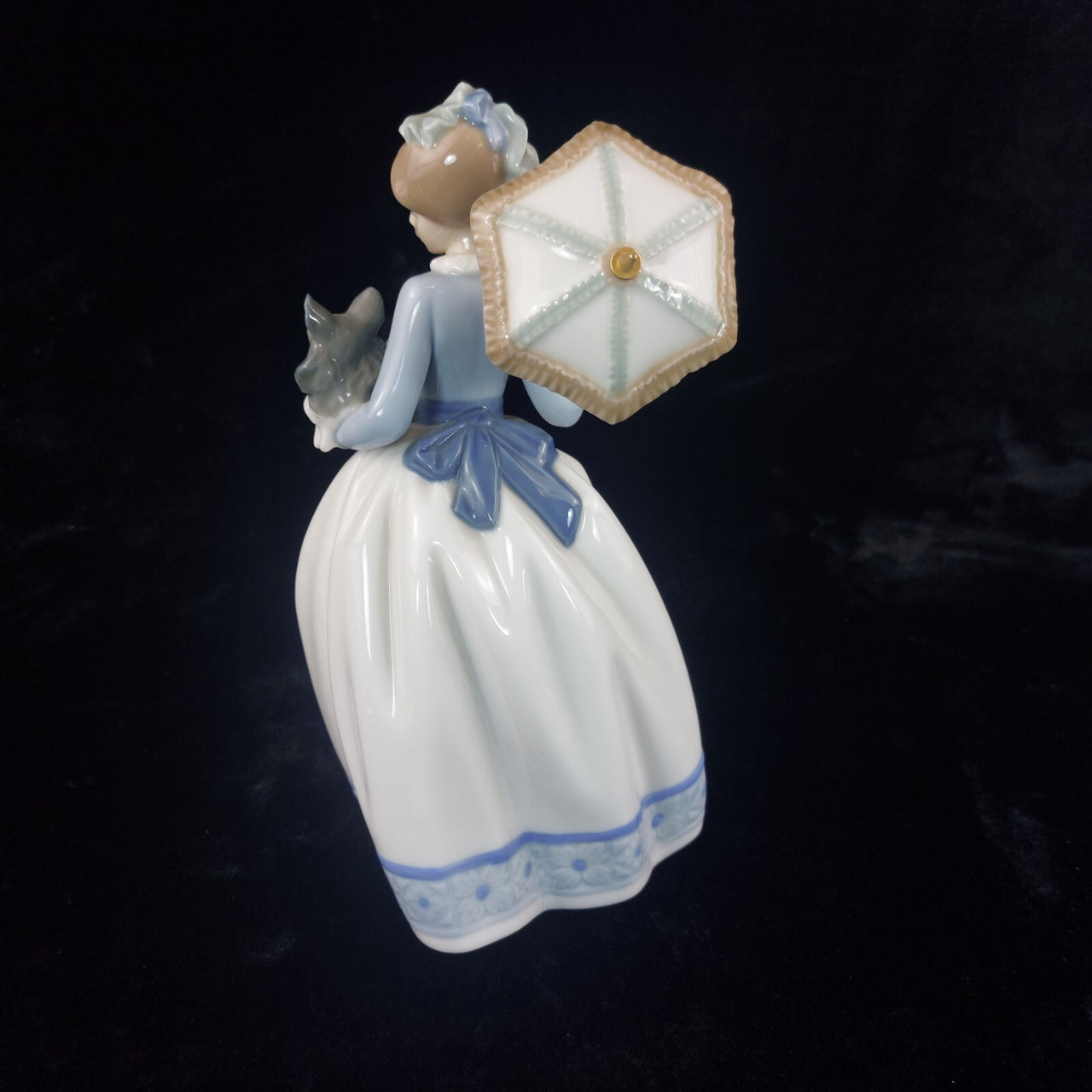Rare by NAO Lladro Girl with Dogs & Parasol 1985 Figurine 9.5" beautiful Spainis6