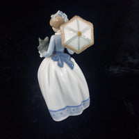 Thumbnail for Rare by NAO Lladro Girl with Dogs & Parasol 1985 Figurine 9.5