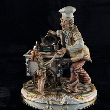 Rare Capodimonte N Crown Italian Figurine M. Lory Ice Cream Seller Large 12