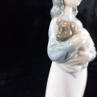 Thumbnail for Elegant NAO by Lladró Figurine - Girl with Puppy (1990) bookcase figure Spain5