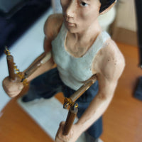 Thumbnail for KLF Arts Martial Figurine Bruce Lee Style 9” Nunchucks Vintage Look Display.12