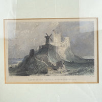 Thumbnail for Pair Antique c.1830s Thomas Allom Engravings pr Bamborough & Holy Island Castle.4
