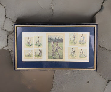Lucien Davis Caught at Wicket Cricket Framed Print W.G. Grace Technique Scenes.1