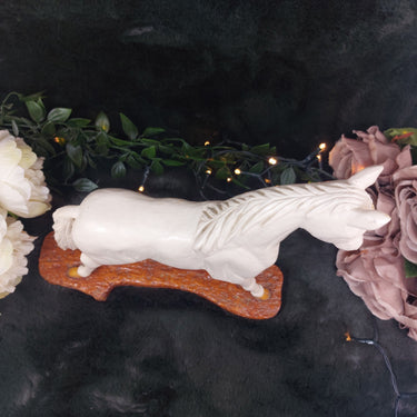 Hand Carved Wooden Horse Figurine – Nose Damage Rustic Decor1