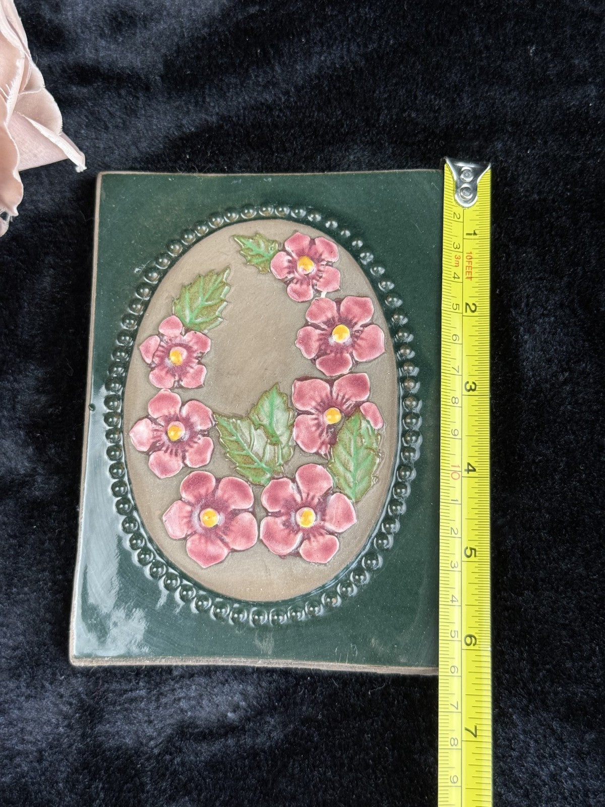 Vintage JIE Gantofta Swedish Ceramic Wall Tile  Floral Design by Aimo4