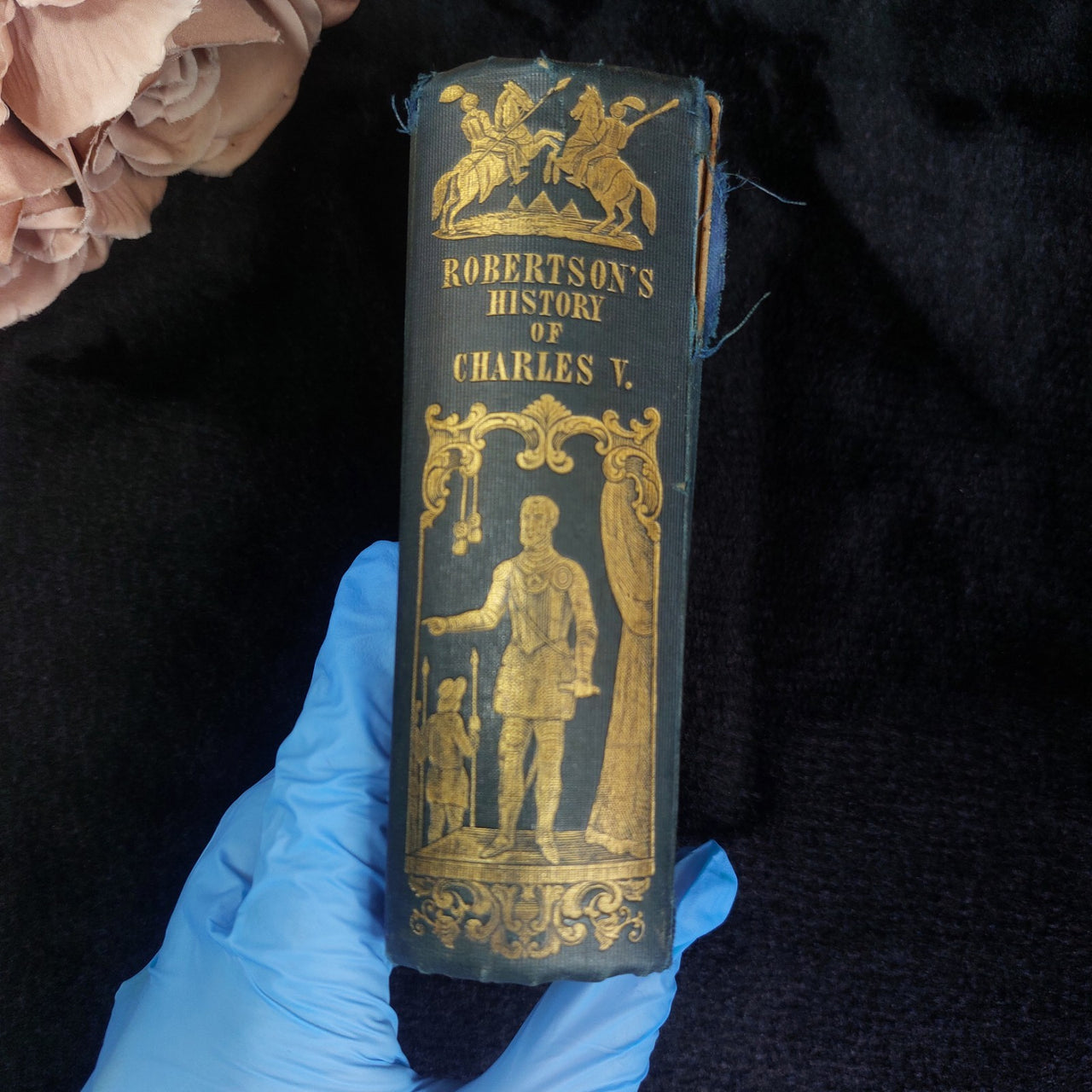 Robertson History Charles V Book Acceptable  1845  Worn Gold Gilt Spine Halifax0