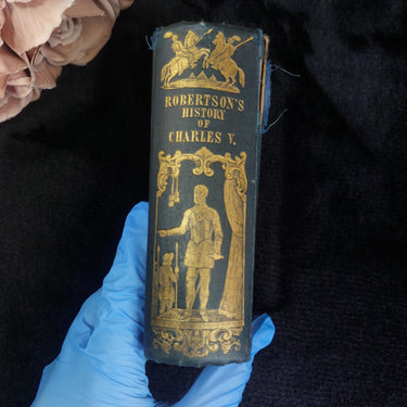 Robertson History Charles V Book Acceptable  1845  Worn Gold Gilt Spine Halifax0