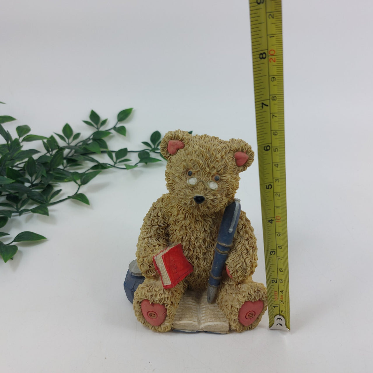 Regency Fine Arts Collectible "The Novelist" Teddy Bear Figurine Ornament 6"14