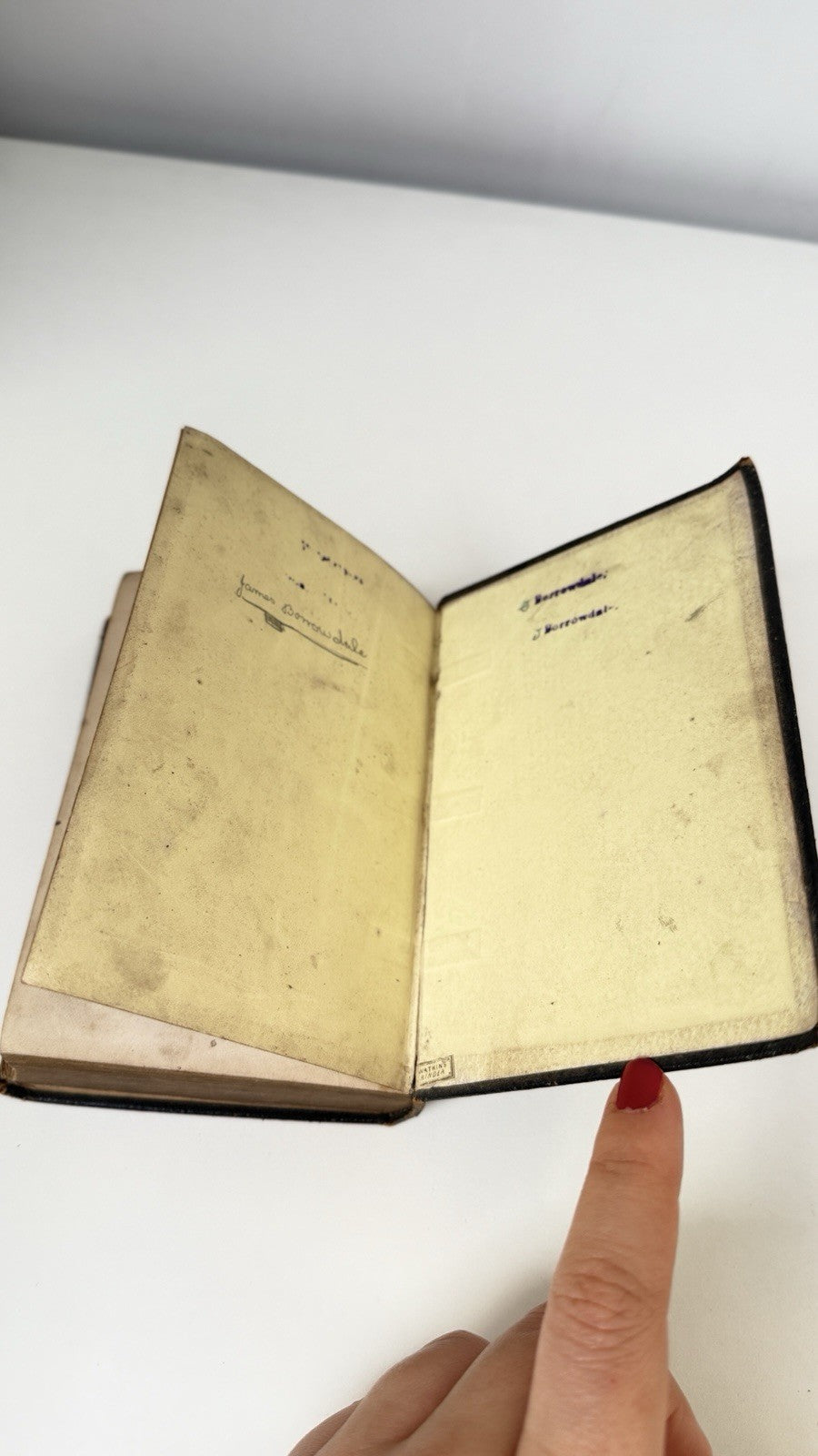 Holy Miniature Bible Leather Bound British & Foreign Bible Society Antique 187212