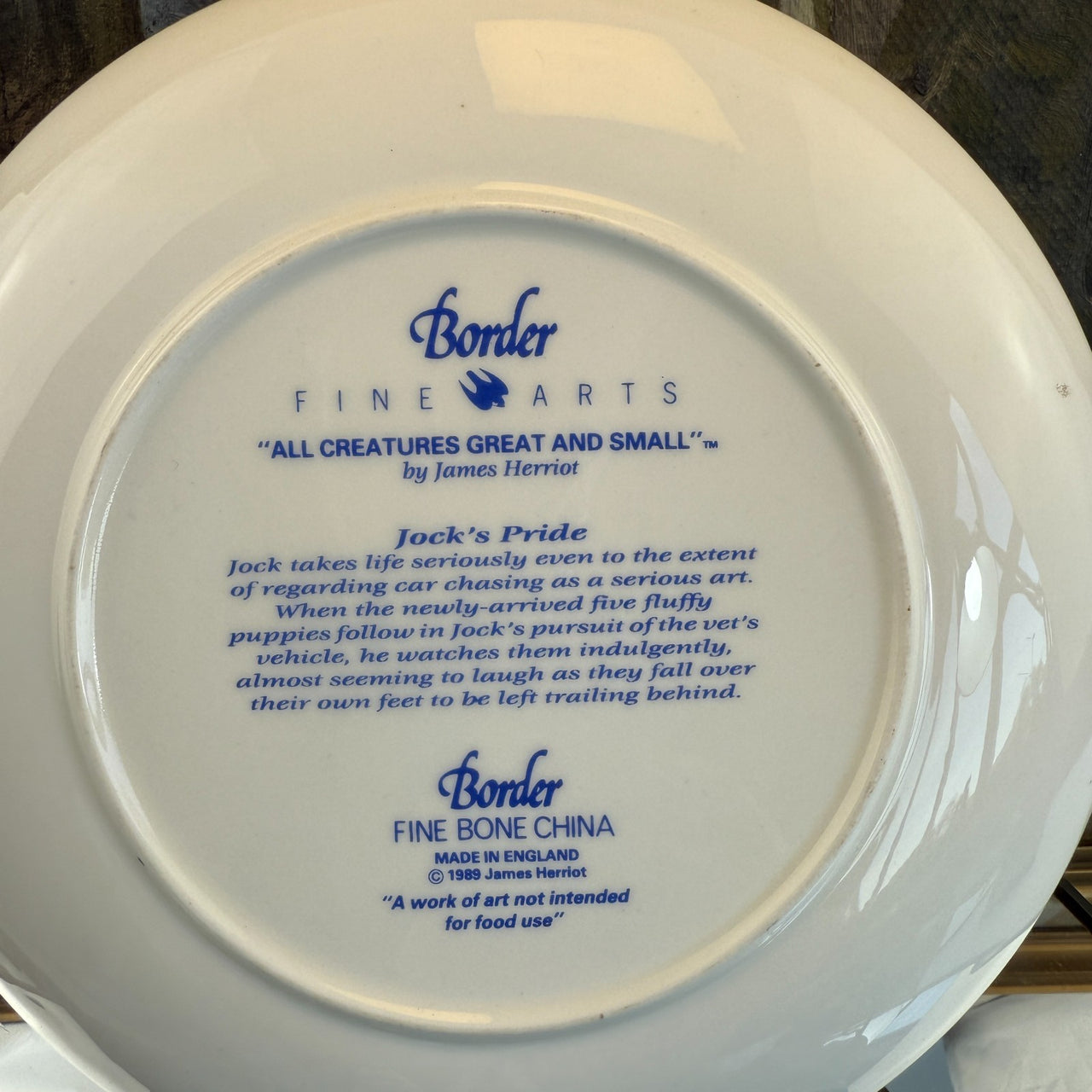 Border Arts Fine Collie Collection Jock's Pride Plate & Two Figurines,box Resin.6