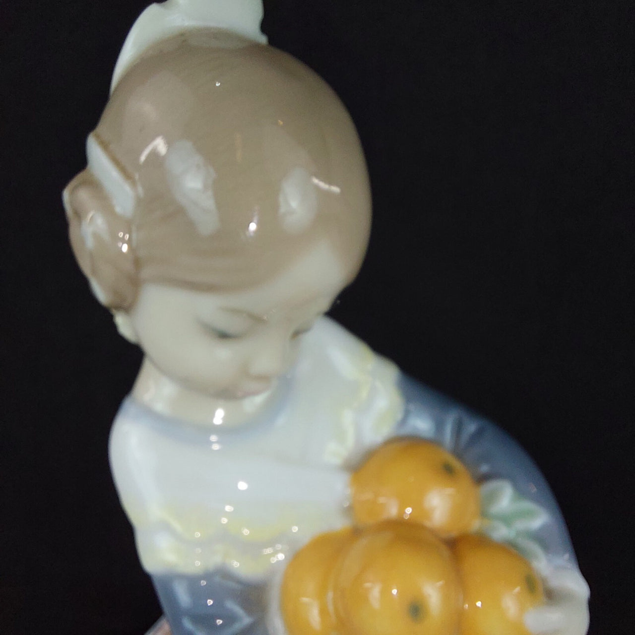 Rare NAO by Lladró Spanish Porcelain Girl with Basket Figurine Handmade Spain10