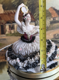 Thumbnail for Very Dresden rare Lace Porcelain Dancer Figurine marked ART Germany see the pic10
