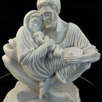 Thumbnail for Holy Family Statue Sculpture  Signed/Marked 1999  White Alabaster/Resin Compos11