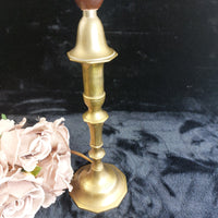Thumbnail for Vintage Brass Lamp Table Good Patina EU Plug Classic Electric Light 15