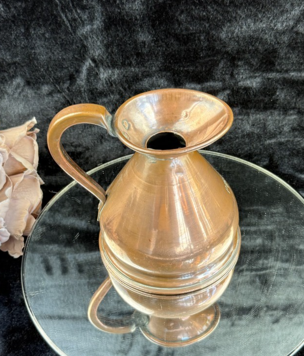Reproduction Antique British Pint Measure Copper Marks Verification jug Vintage15