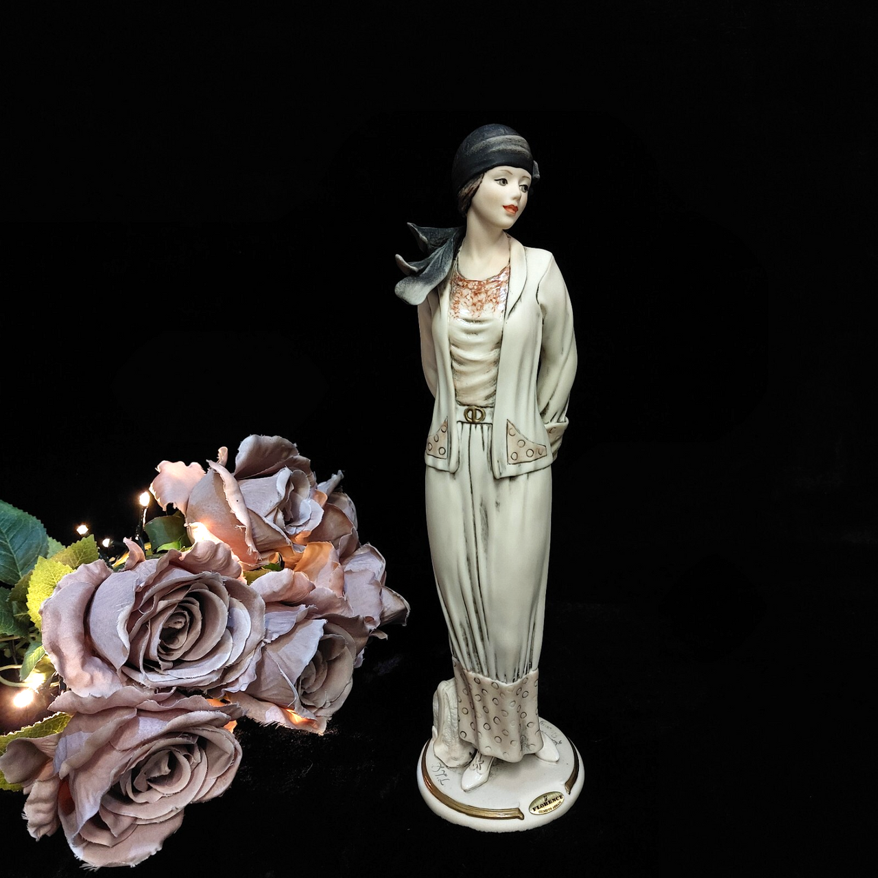 Florence Armani Colette Figurine –13" 0433P Flapper Style With Bo0