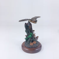 Thumbnail for Merlin Collection Owl Figurine on Tree Decorative Stump Collectible Statue Art d13