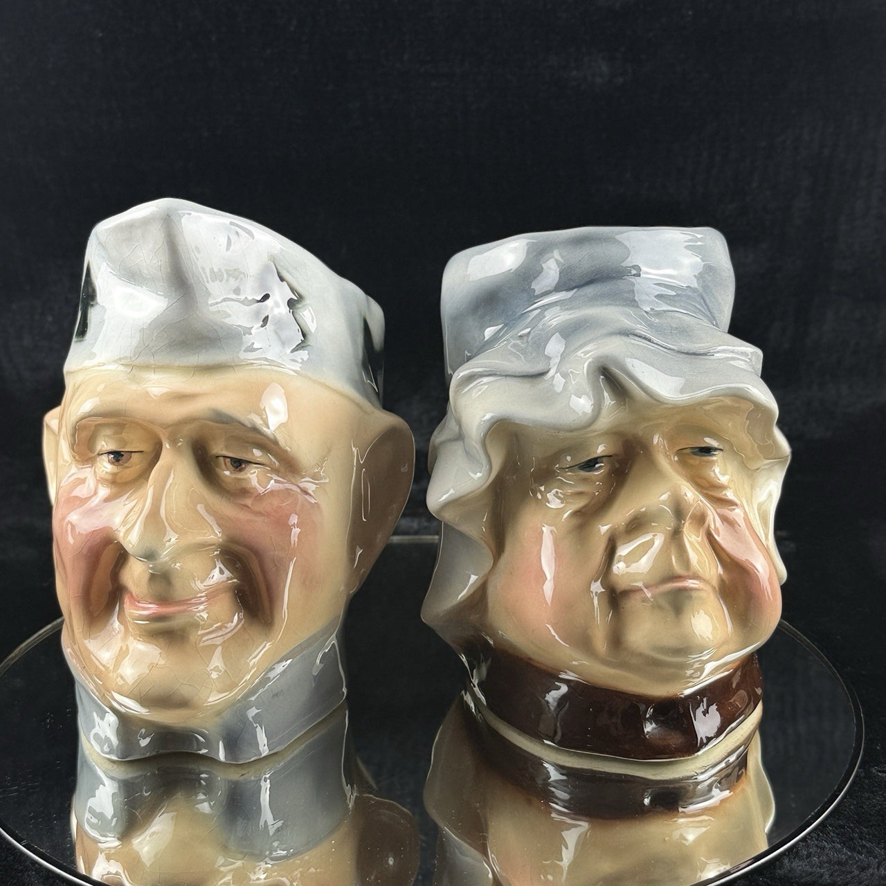 A Pair of Kingston Pottery Hull Dickens Character Jugs “Convid” & “Mrs Bumble”5