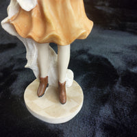 Thumbnail for Resin Girl Figurine with Purse & Dress –Blonde Vintage Style Statue  10