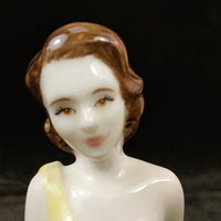 Thumbnail for Porcelain Coalport stunning lady Figurine yellow - Cindy Mint collectable 1