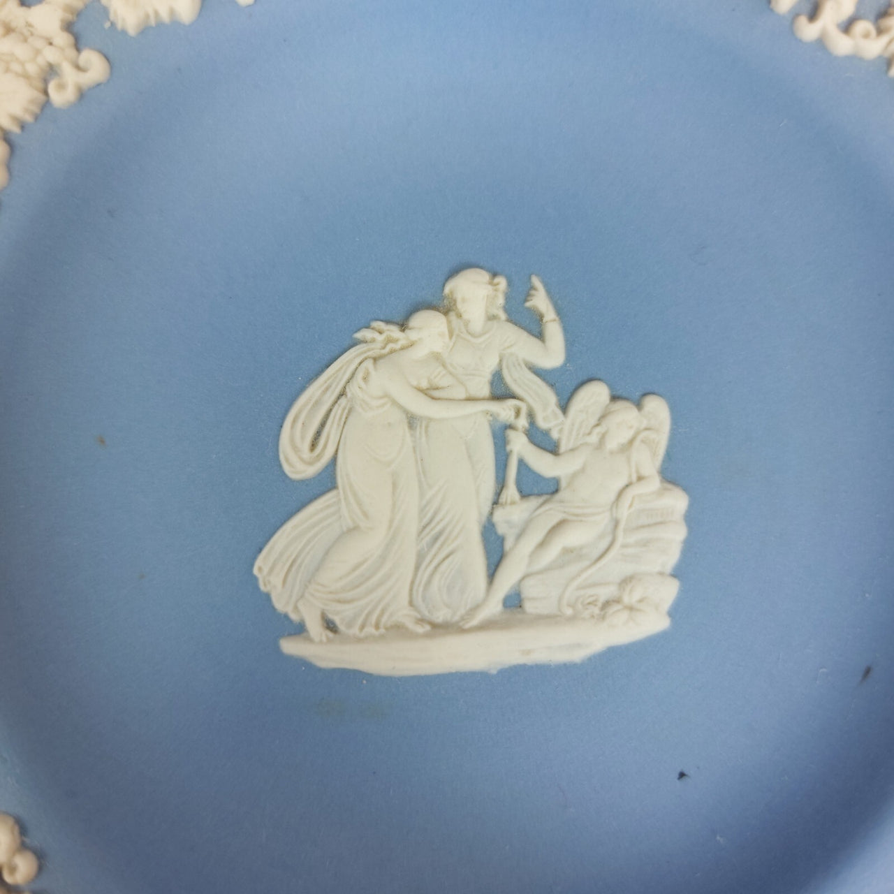 Wedgwood Blue Jasperware - Trinket Box & Plate Set Rectangular Pottery/ Ceramic7