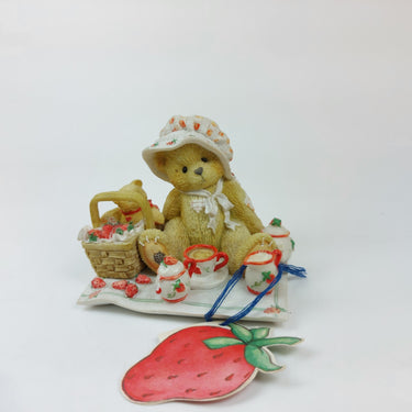 1995 Cherished Teddies Boxed Gift Violet Blessings Bloom 156280 Bear Flowers 1