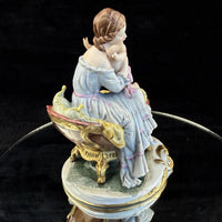 Thumbnail for Capodimonte Italian Figurine Porcelain Hand Painted Mother and Child Signed 