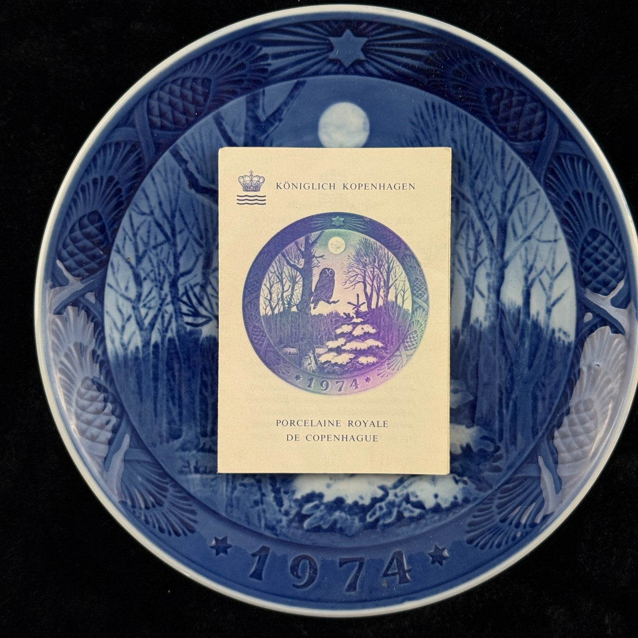 Royal Copenhagen 1972-1974 Christmas Plates Set of 3 Blue Collectibles Porcelain17