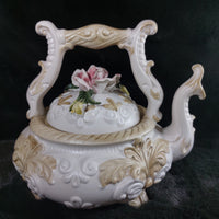 Thumbnail for Rare Capodimonte Italian Porcelain Teapot – Floral Rococo Style Tea Pot gift2