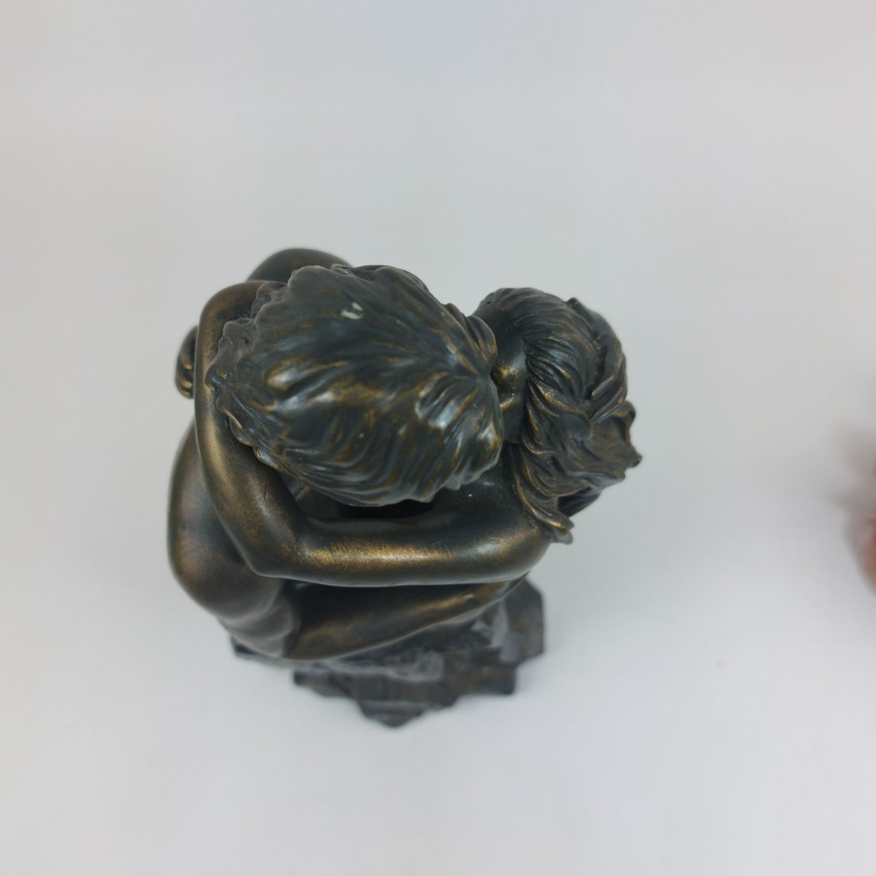 Vintage Romantic Couple Sculpture – 11" Tall . Cast Resin with Bronze Finish 10