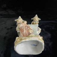 Thumbnail for Porcelain Sitzendorf Candelabra Lady Figurine candle Gold Gilt Antique German14