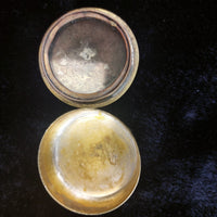 Thumbnail for Vintage Brass & Agate Pill Box/Trinket – HandEngraved   Aged Patina6